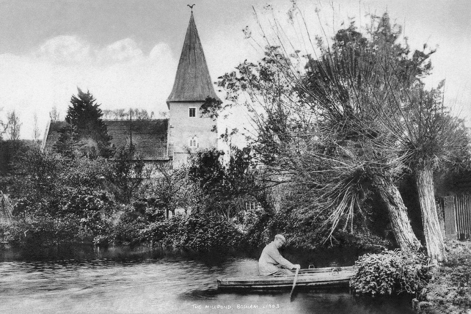 Bosham Gallery Archive, The Millpond, Bosham, Sussex, England c1903