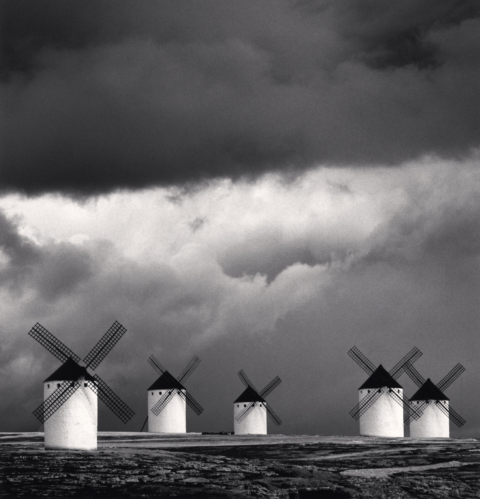 Michael Kenna, Quixote's Giants, Study 2, Campo De Criptana, La Mancha, Spain, 1996