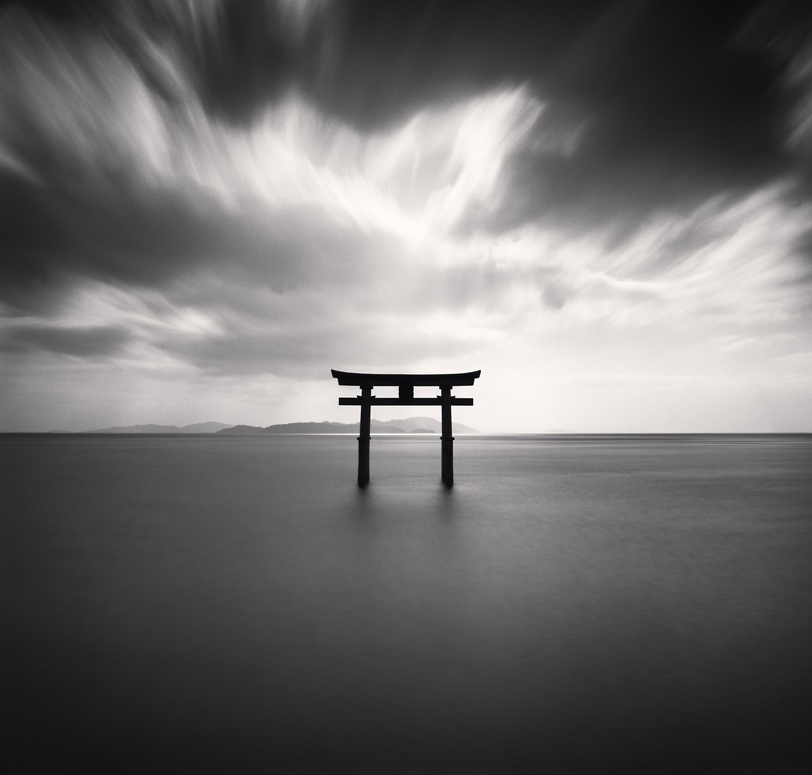 Michael Kenna, Torii, Study 2, Biwa Lake, Honshu, Japan, 2007