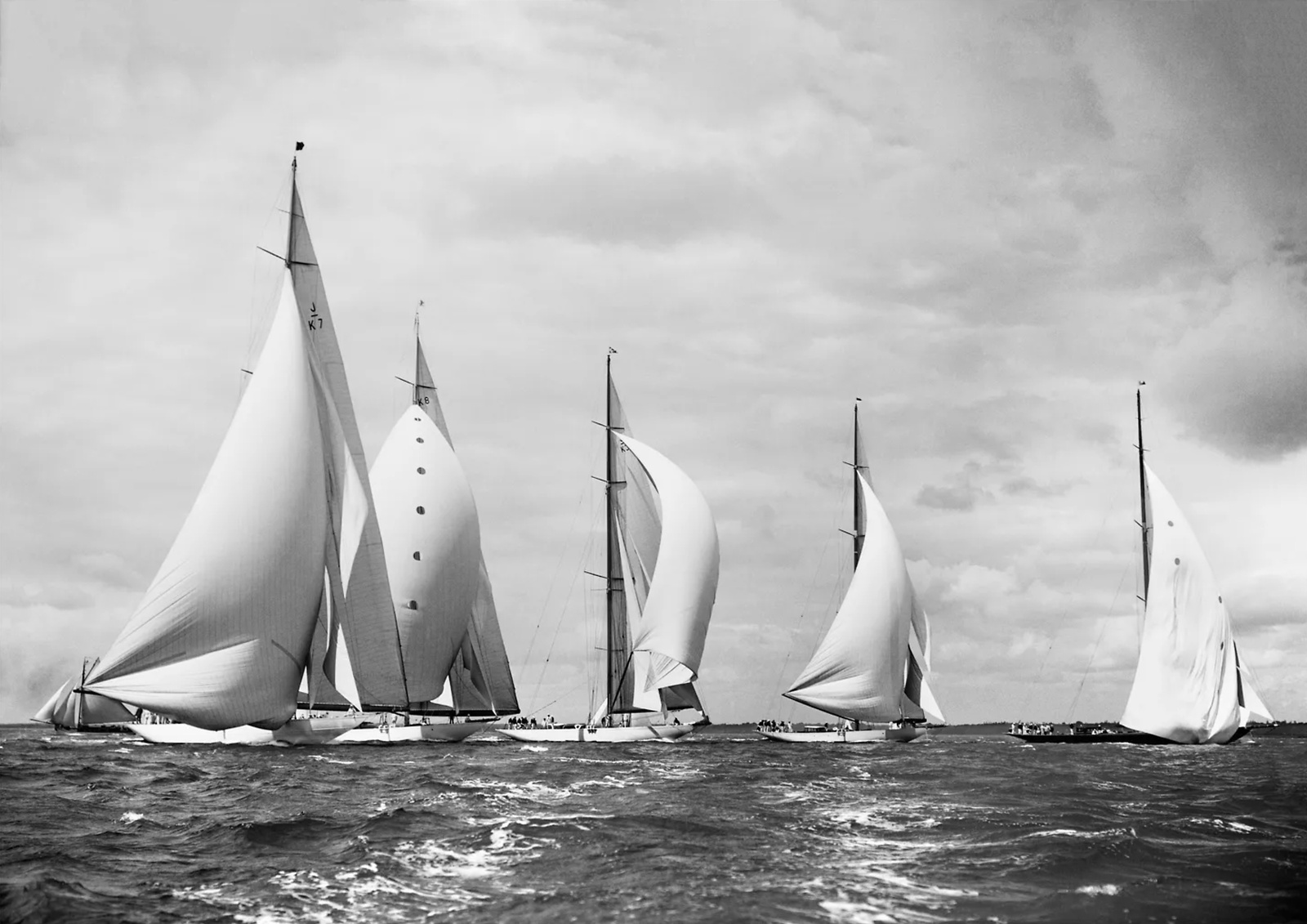 Beken Of Cowes Archive, Sailing Yacht Britannia K1, Astra K2, Shamrock V K3, Candida K8 & Velsheda K7, 1934