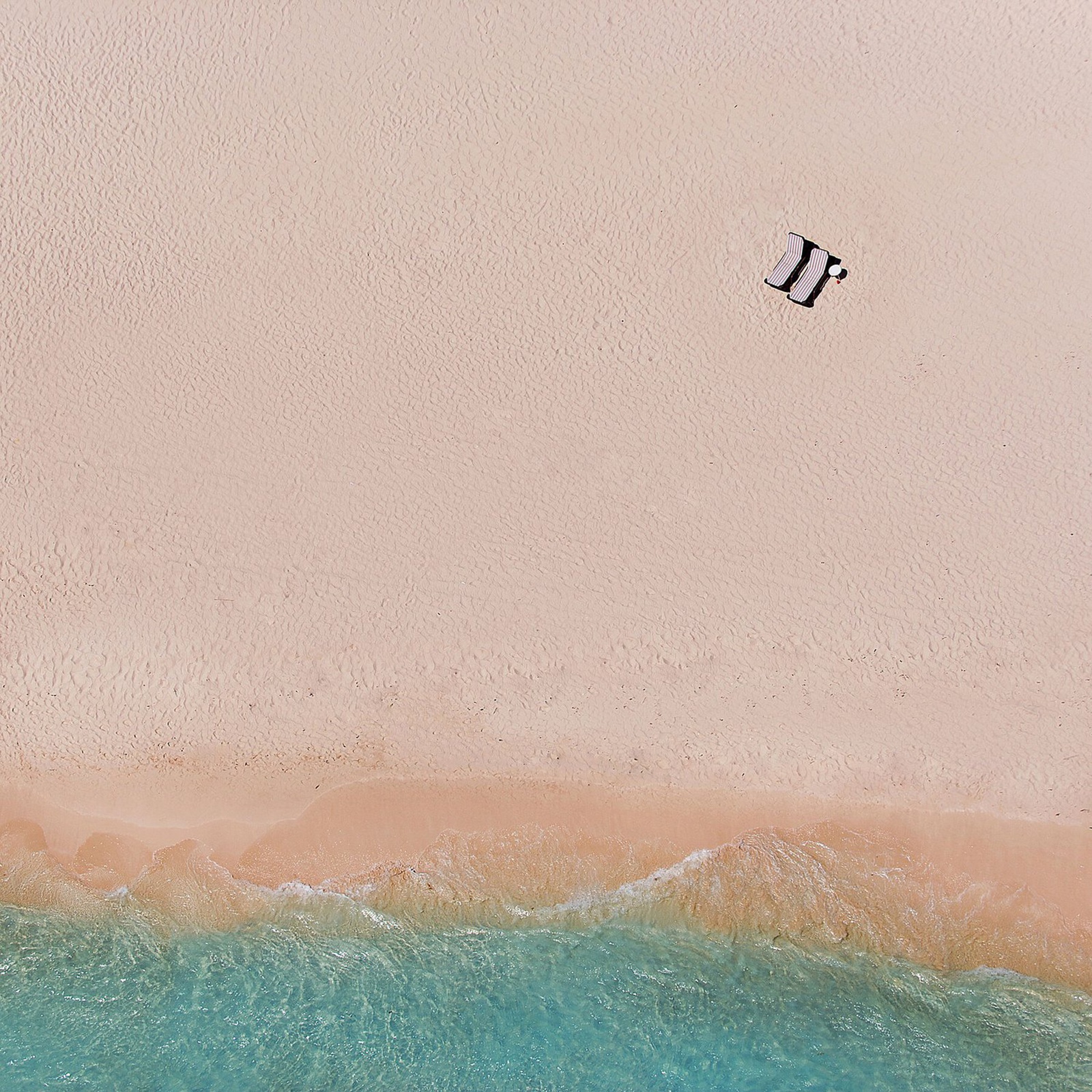 Tommy Clarke, Two Sunbeds, Cancun, 2014