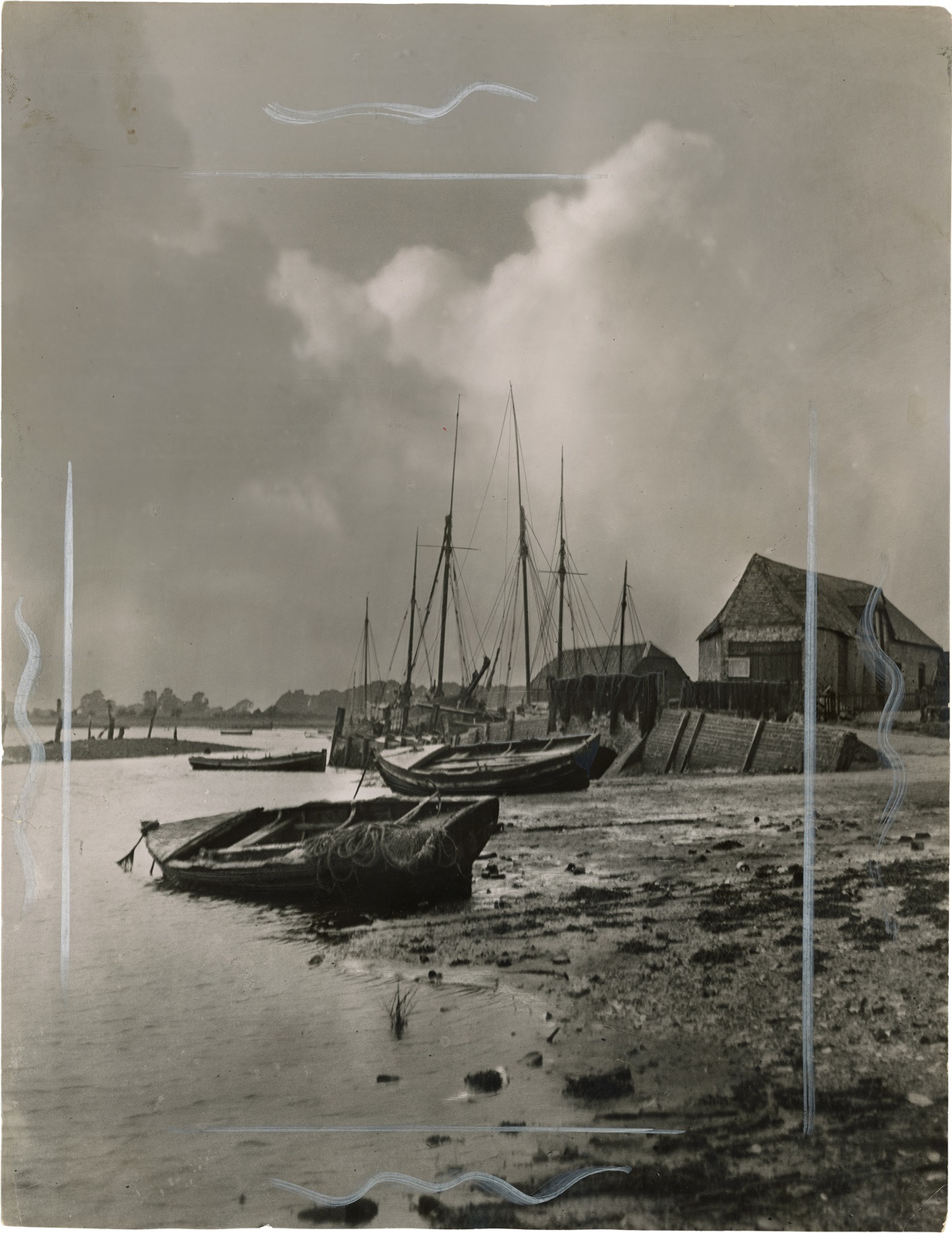 Bosham Gallery Archive, Bosham's Fishing Fleet, Bosham, Sussex, England , 1914