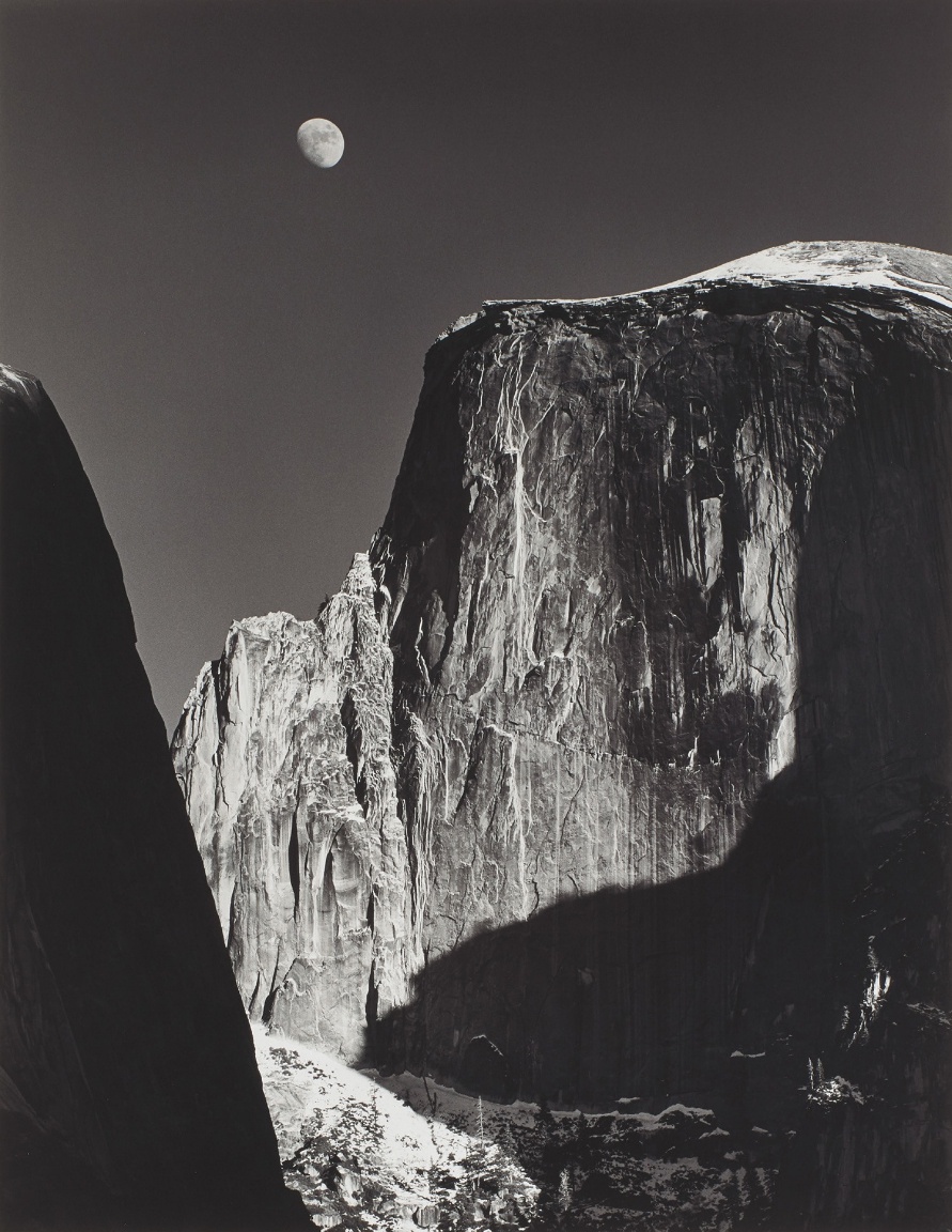 Ansel Adams, Moon and Half Dome, Yosemite, National Park, California, 1960