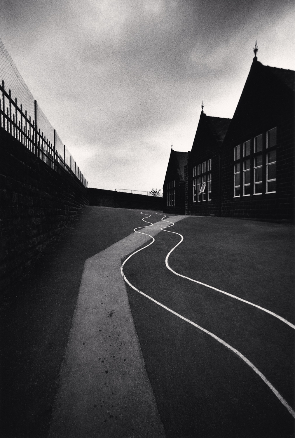 Michael Kenna, Schoolyard, Heptonstall, West Yorkshire, England, 1983