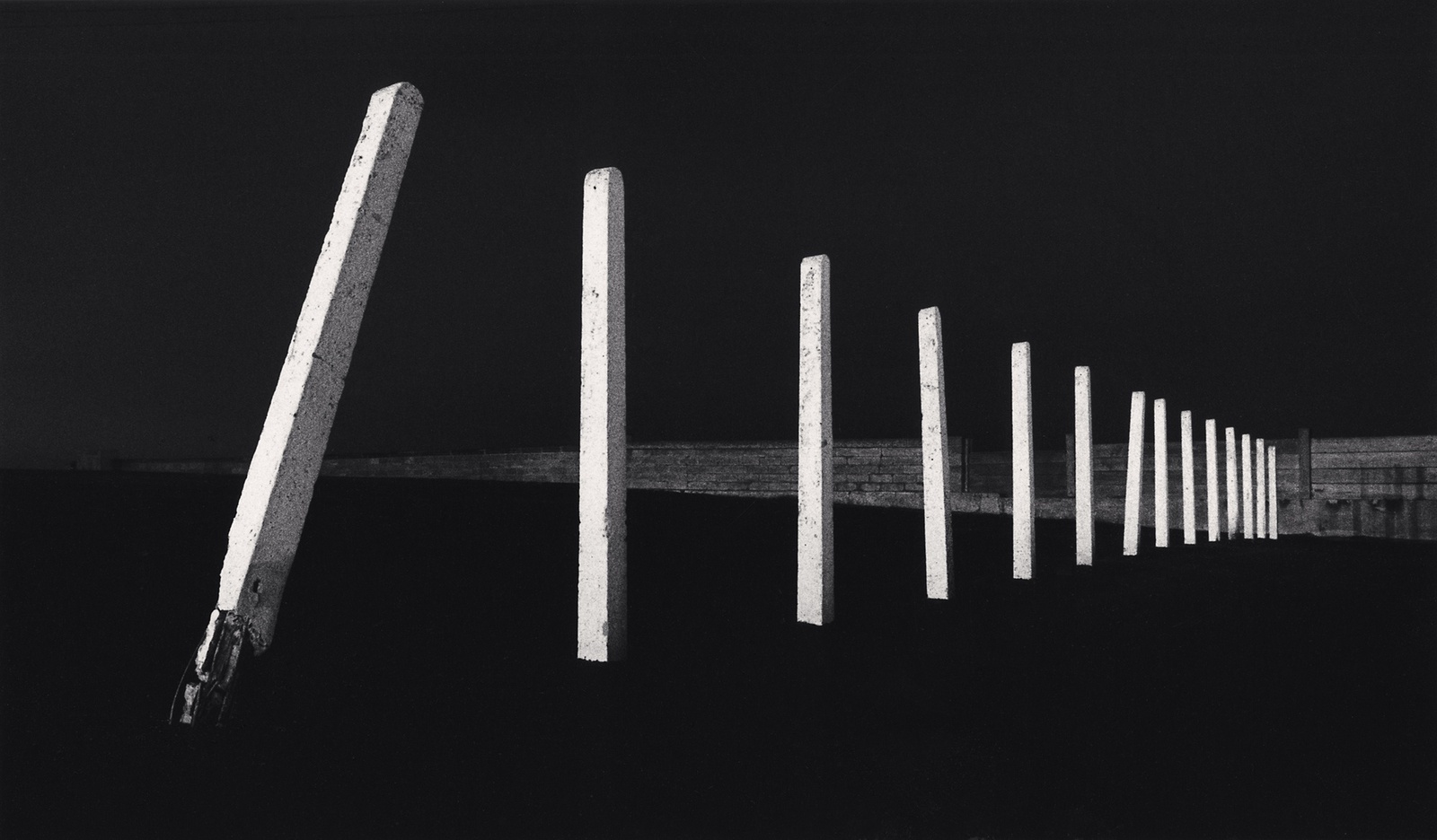Michael Kenna, Tilted Poles, Rhyl Clwyd, Wales, 1984