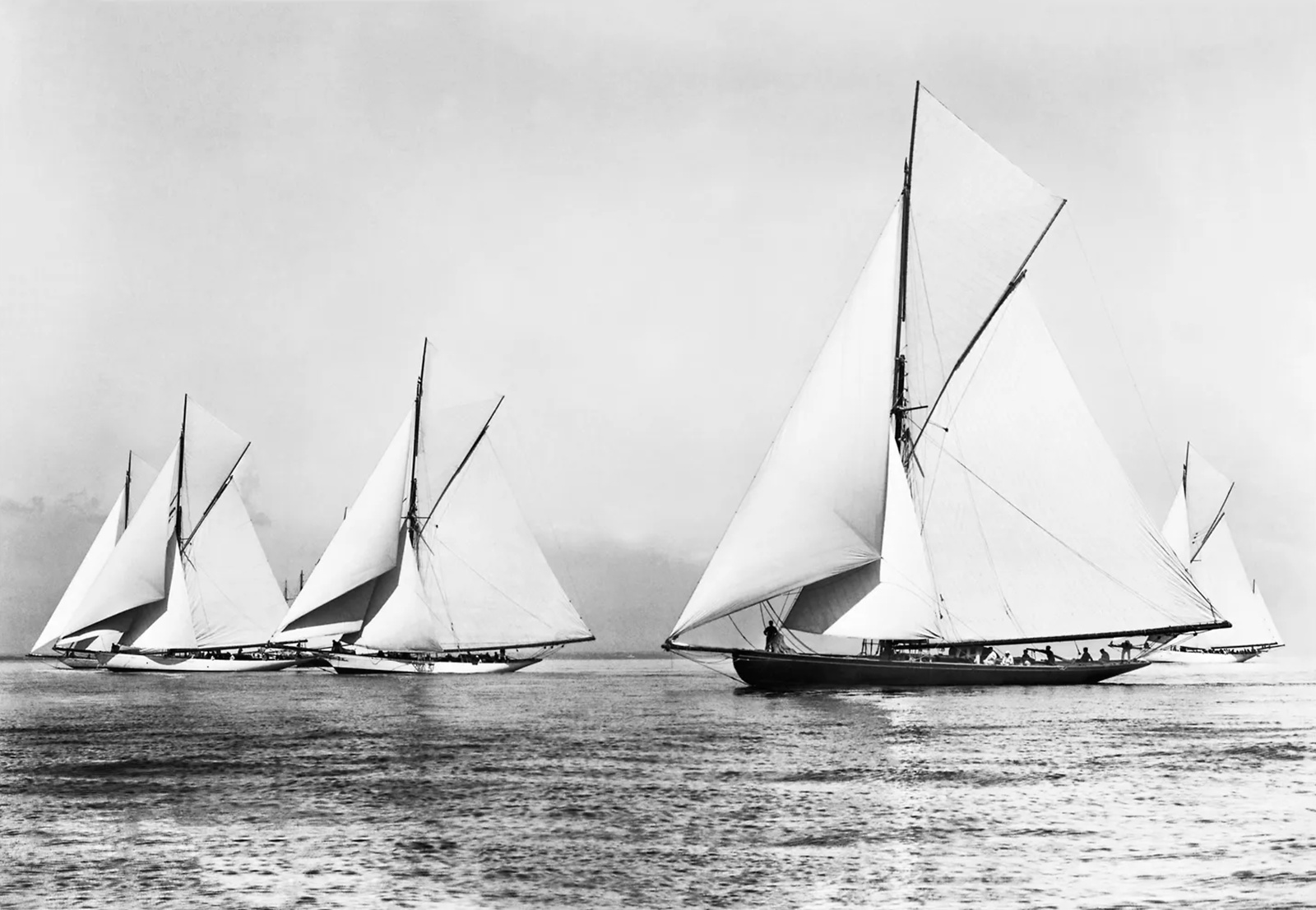 Beken Of Cowes Archive, Sailing Yachts At The Start, Study 2, Ryde Town Cup, 1903