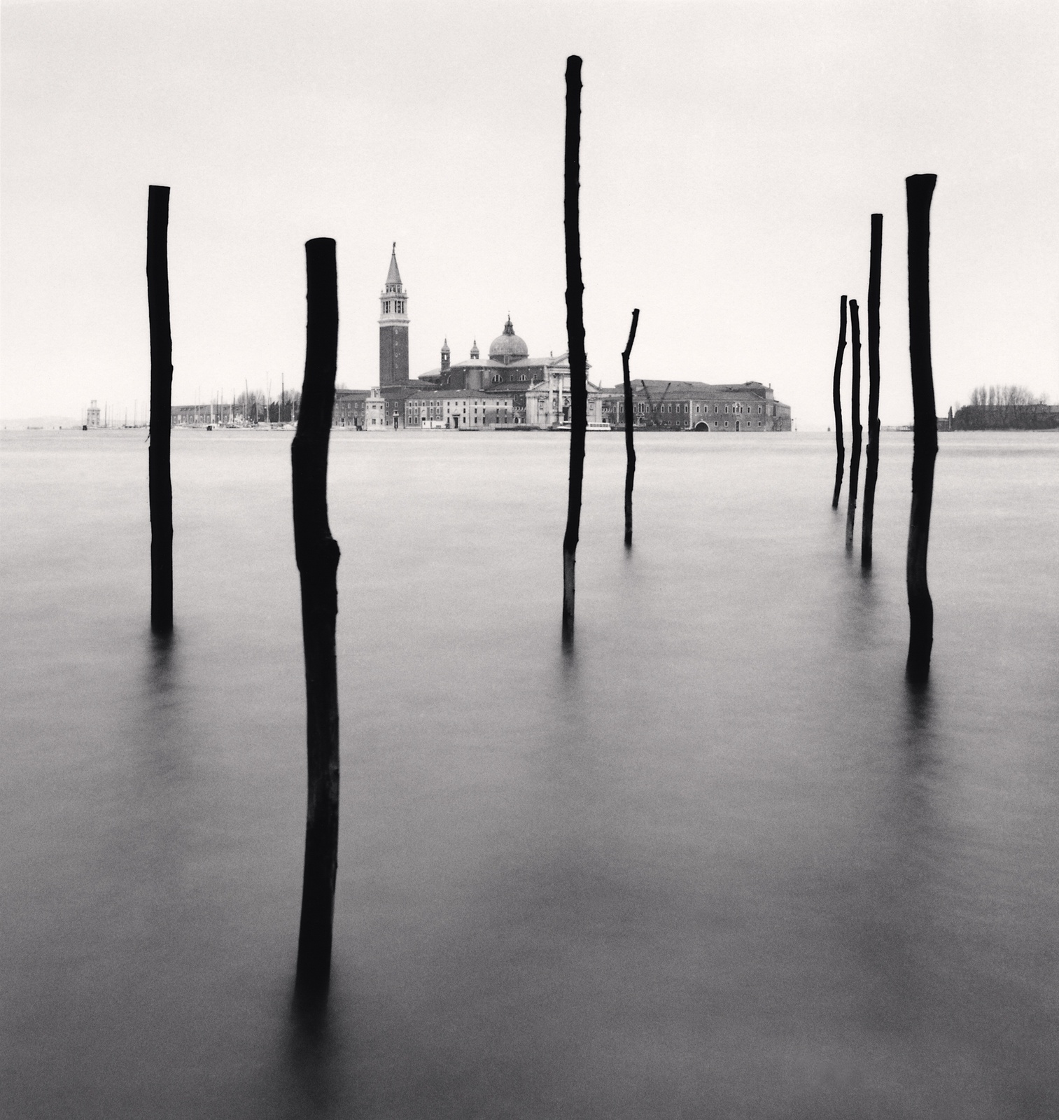 Michael Kenna, Basilica and Eight Poles, Venice, Italy, 1990