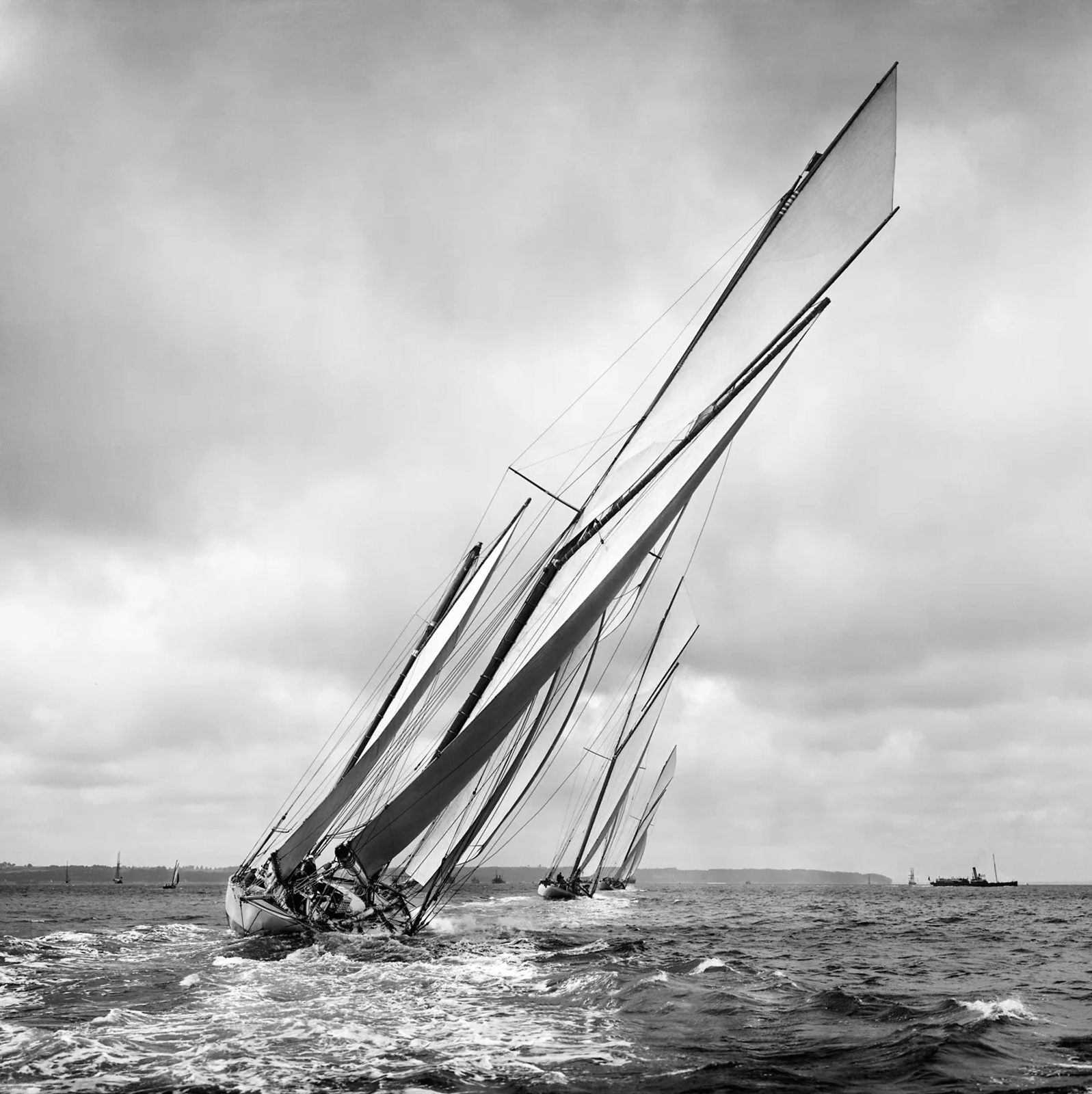 Beken Of Cowes Archive, Sailing Yacht Kariad, Nyria & White Heather, 1906
