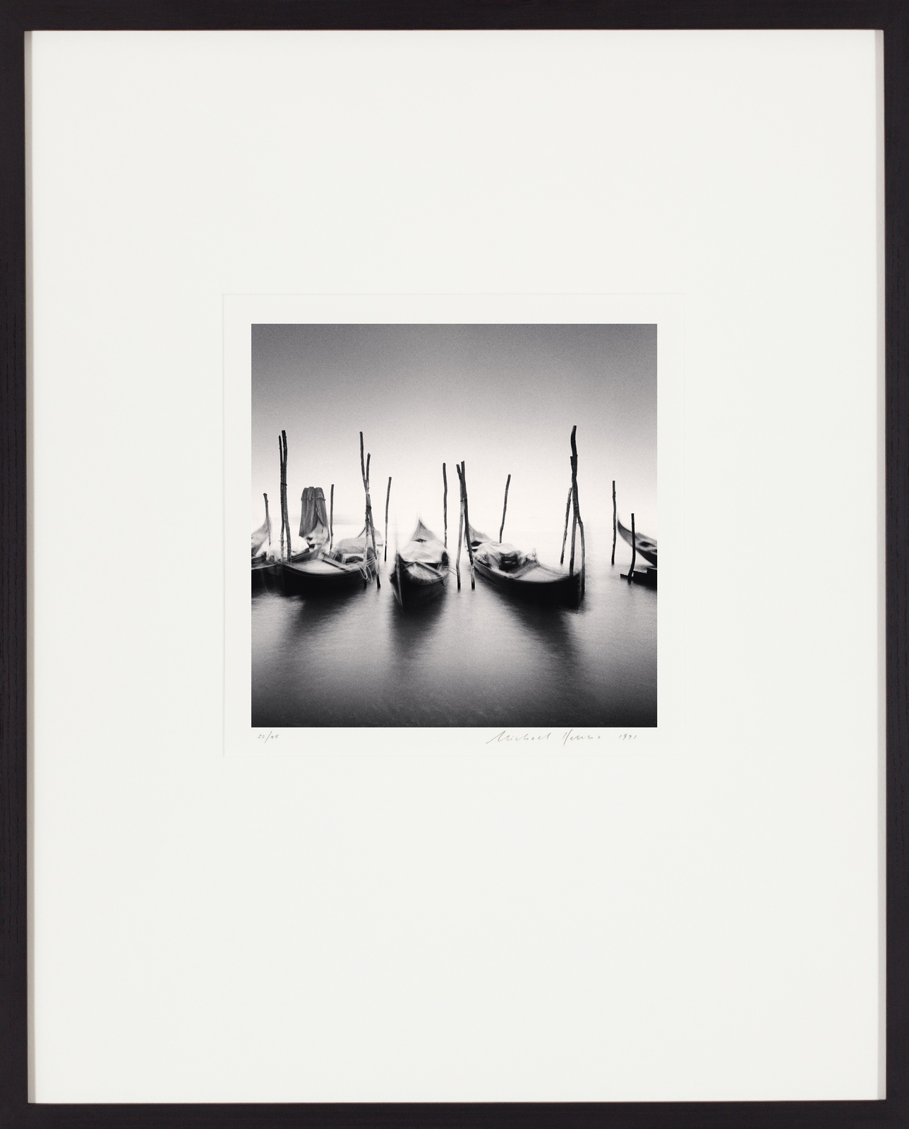 Michael Kenna, Six Gondolas, Giardini ex Reali, Venice, Italy, 1980