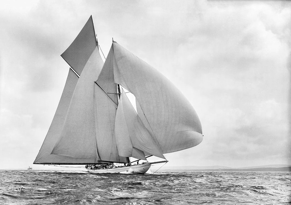 Beken Of Cowes Archive, Sailing Yacht Germania, August, 1908