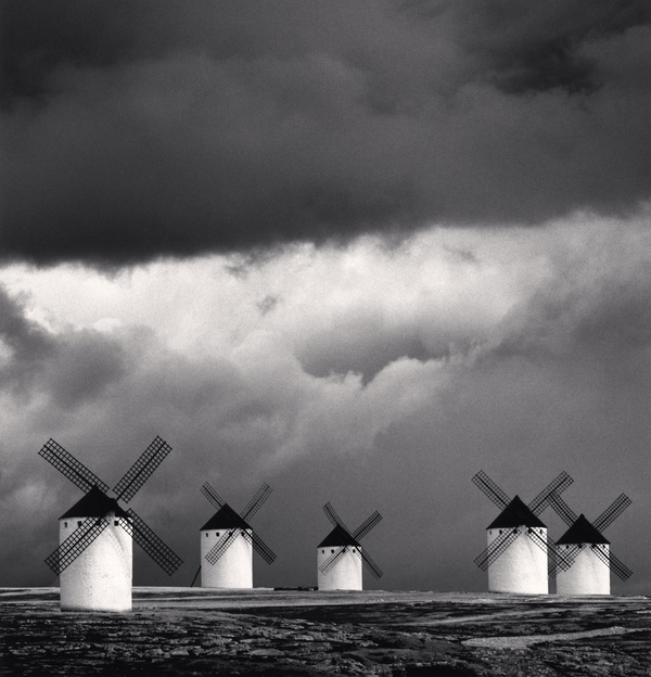 Michael Kenna, Quixote's Giants, Study 2, Campo De Criptana, La Mancha, Spain, 1996