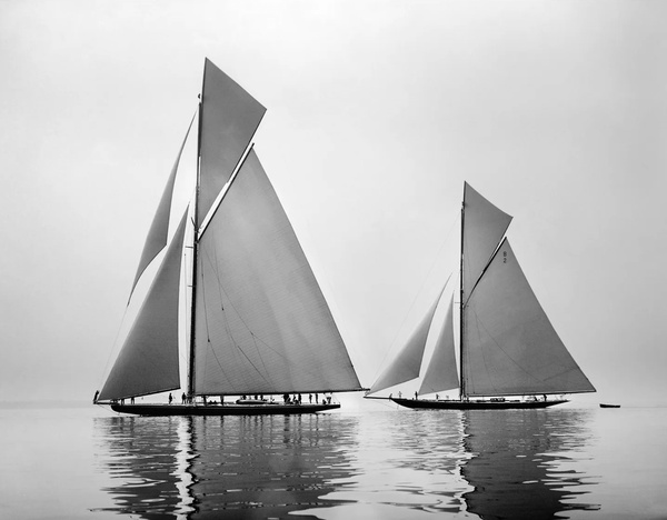Beken Of Cowes Archive, Sailing Yacht Shamrock IV & Shamrock 23m, 1914