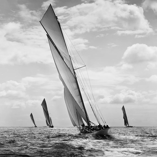 Beken Of Cowes Archive, Sailing Yacht Merrymaid, Kariad & White Heather, 1906