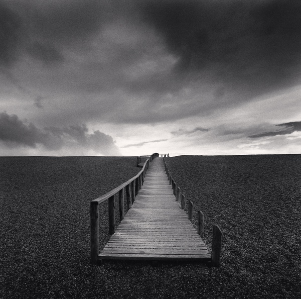 Michael Kenna, Look Out, Chesil Beach, Dorset, England, 1990