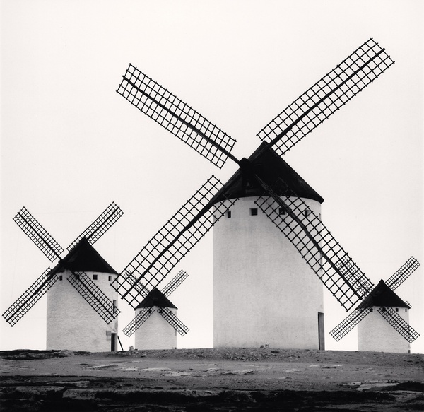 Michael Kenna, Quixote's Giants Study 5, Campo De Criptana La Mancha, Spain, 1996