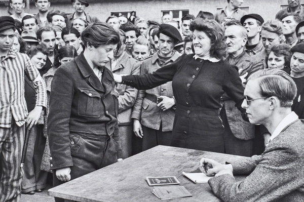 Henri Cartier-Bresson, Gestapo Informer Recognised By A Woman She Had Denounced, Transit Camp, Dessau, Germany, 1945