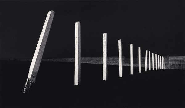 Michael Kenna, Tilted Poles, Rhyl Clwyd, Wales, 1984