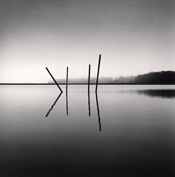 Michael Kenna, Poles, Salt Pond Moss Landing, California, USA, 1989