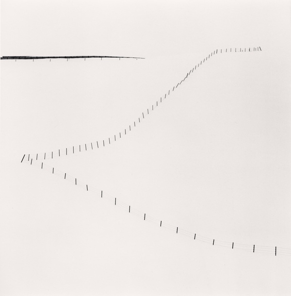 Michael Kenna, Hillside Fence, Study 6, Teshikaga, Hokkaido, Japan, 2007
