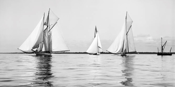 Beken Of Cowes Archive, Sailing Yachts At The Start, King's Cup, August, 1906