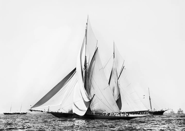 Beken Of Cowes Archive, Sailing Yacht Valkyrie II & Vigilant, Start Of The Americas Cup Race, 7th October, 1893