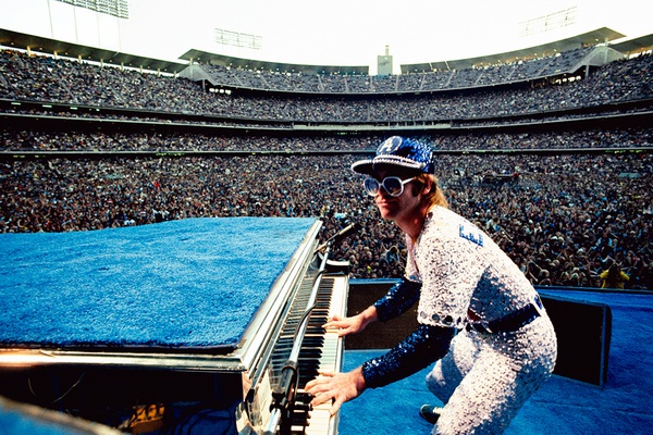 Terry O'Neill, Elton John, Dodger Stadium, Los Angeles, 1975